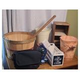 BASKET, BUCKETS, DROP CLOTH, & MORE