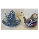 (2) JOE RICE BIRD PAPERWEIGHTS