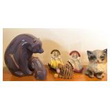 BEAR STATUES, LADY PLANTERS, & MORE