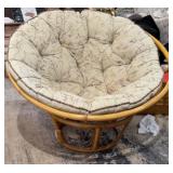 RATTAN PAPASAN CHAIR/ CUSHION