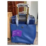 JOY MANGANO SUITCASE & LEATHER TOTE