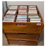 CASSETTES, CDs, & (3) WOOD CASES