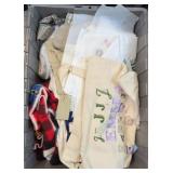 (2) TOTES OF MATERIAL & CLOTHING