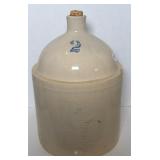 2 GALLON CROCK JUG, SOME DAMAGE