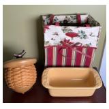 LONGABERGER ACORN BASKET, SMALL BAKER & TOTE
