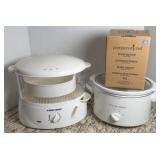 STEAMER, PAMPERED CHEF EGG COOKER & CROCKPOT