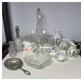 CRYSTAL BASKET, CHINA, & MORE