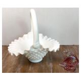 FENTON FISH PAPERWEIGHT & BASKET