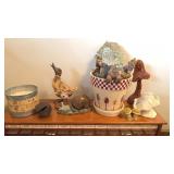 PLANTER, DUCK, CANDLE & BOYDS BEARS, SNAIL