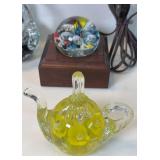 (4) PAPERWEIGHTS W/ LIGHT