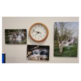 WATERFALL PHOTOS & CLOCK