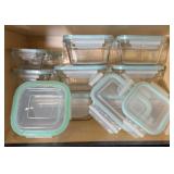GLASS LOCK CONTAINERS W/ LOCKING PLASTIC LIDS
