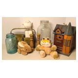 BIRD HOUSE, CANNING JARS & MORE