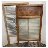 (2) WASHBOARDS, (1) GLASS