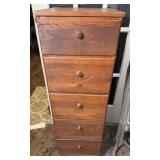 NARROW CRAFT CHEST W/ SEWING SUPPLIES