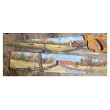 HAND PAINTED SAW & CHAIN SAW BLADE