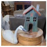 WOOD SWAN, CHEESE BOX, BIRDHOUSE