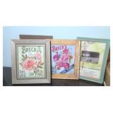 (4) FRAMED WALL ART