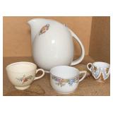 HALLS PITCHER, CUPS
