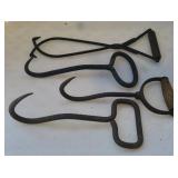 (4) HAY HOOKS