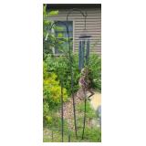 (3) SHEPHERD HOOKS W/ WINDCHIME