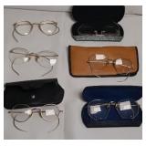 VINTAGE GLASSES SOME W/ GOLD FILLED FRAMES