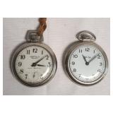 (2) WESTLOCK POCKET WATCHES BOTH RUN