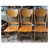 (3) OAK CHAIRS