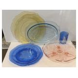 DEPRESSION GLASS & OTHER PLATTERS