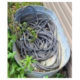 LARGE GALVANIZED WASH TUB W/ HOSE