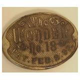 1897 METAL IDENTIFICATION PLATE