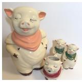 COOKIE JAR, CREAMER, & SHAKER SET