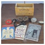 WORLD WAR GOGGLES, BROCHURES, FACTORY PINS