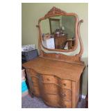 ANTIQUE BAKER DRESSER W/ MIRROR