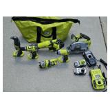 RYOBI TOOL KIT 18V LITHIUM W/ CASE (WORKS)