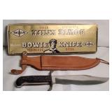 WESTERN LARGE BOWIE KNIFE W/ SHEATH