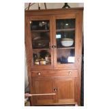 ANTIQUE OAK CHINA CABINET
