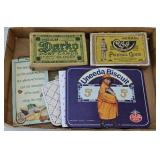 ANTIQUE POST CARD BOXES, SMALL SIGNS