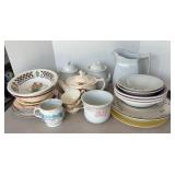 IRONSTONE PITCHER, CREAM & SUGAR, & ASSTD CHINA