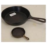 NO 3 CAST IRON SKILLET & ADVERTISING SKILLET