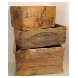 (3) WOOD CRATES