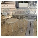 SMALL PATIO TABLE W/ (2) CHAIRS