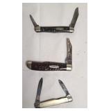 (3) CASE XX POCKET KNIVES