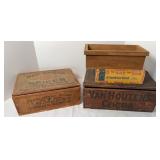 (2) WOOD CRATES & MORE