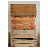 (3) WOOD CRATES