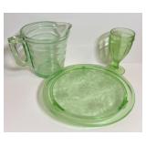 URANIUM MEASURING CUP, CAKE STAND, & TUMBLER