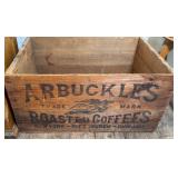 ARBUCKLES COFFEE WOOD CRATE DOUBLE SIDED