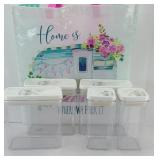 (5) STORAGE CONTAINERS