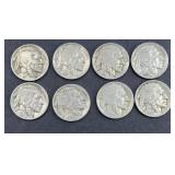 (8) BUFFALO NICKELS CLEAR DATES