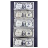 (5) BLUE SEAL DOLLARS 1935 & 1957
